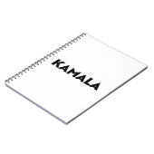 カマラモダンタイポグラフィミニマル白黒 ノートブック (左側)