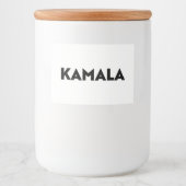 カマラモダンタイポグラフィミニマル白黒 フードラベル (正面)