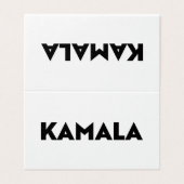 カマラモダンタイポグラフィ白黒カード標識 (外部フラット)