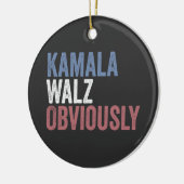 カマラワルツ明らかに選挙日2024 セラミックオーナメント (左)