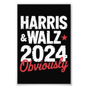 カマラワルツ明らかに2024 Harris Waltz 2024 フォトプリント