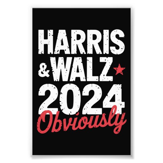 カマラワルツ明らかに2024 Harris Waltz 2024 フォトプリント (正面)