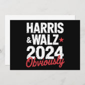 カマラワルツ明らかに2024 Harris Waltz 2024 招待状 (正面/裏面)