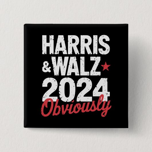カマラワルツ明らかに2024 Harris Waltz 2024 缶バッジ (正面)