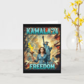 カマラ大統領向けスローガン像Liberty Pro Har カード (黄色い花)