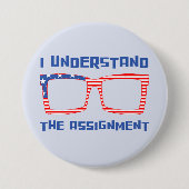 カマラ大統領就任について理解 缶バッジ (正面)