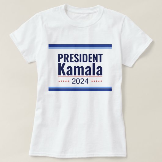 カマラ大統領選挙2024年 Tシャツ (デザイン正面)