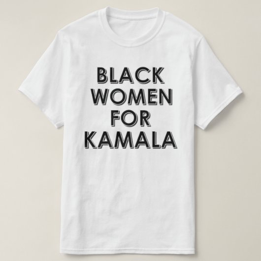 カマラ支持黒人女性 Tシャツ (デザイン正面)