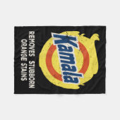 カマラ洗剤が頑固なオレンジの汚れを落とす フリースブランケット (正面(横))