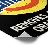 カマラ洗剤が頑固なオレンジの汚れを落とす ポスター (角)