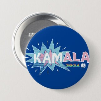 カマラ漫画マダムプレジデントKAMALA HARRIS 2024 缶バッジ
