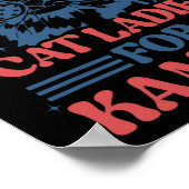 カマラ猫おもしろい社長カマラ・ハリのレディース ポスター (角)