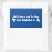 カマラ猫のための子供のなおもしろいい猫の女性ブルー 長方形シール (バッグ)