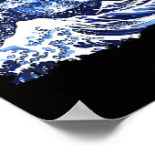 カマラ猫レディのための青い猫おもしろいの波 ポスター (角)