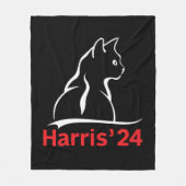 カマラ猫2024大統領猫婦人のためのカマラ フリースブランケット (正面)
