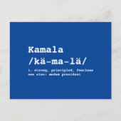 カマラ発音の定義タイプライターブルー ポストカード (正面)