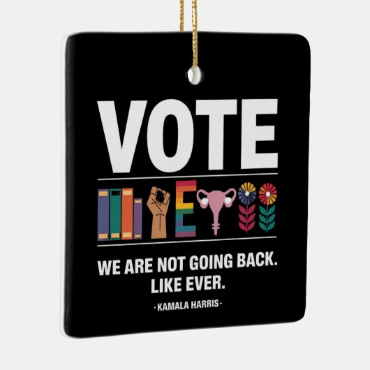カマラ私たちは今までフェミニストのように戻らない セラミックオーナメント (右)