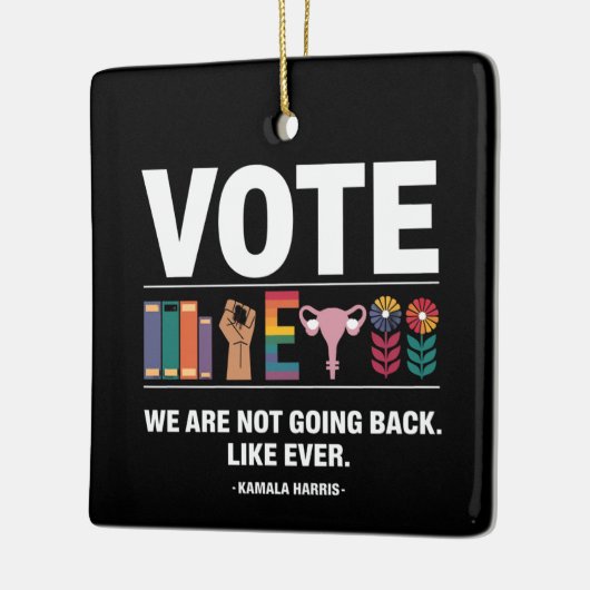 カマラ私たちは今までフェミニストのように戻らない セラミックオーナメント (左)
