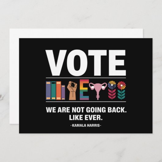 カマラ私たちは今までフェミニストのように戻らない 招待状 (正面/裏面)