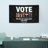 カマラ私たちは今までフェミニストのように戻らない 横断幕 (トレードショー)