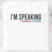 カマラ話引用文、カマラ・ハリス 長方形シール (バッグ)