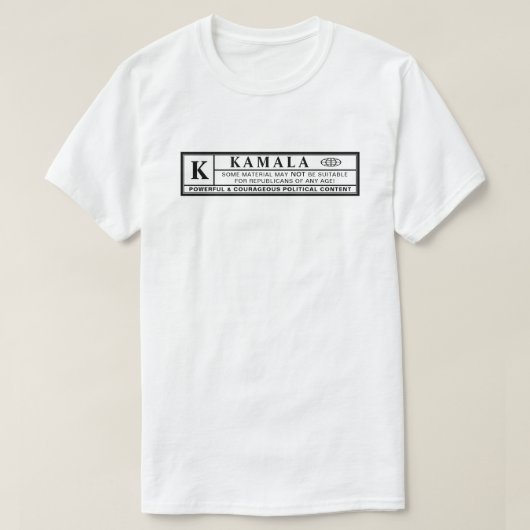 カマラ警告ラベル Tシャツ (デザイン正面)
