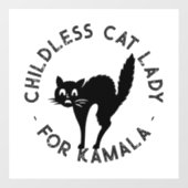 カマラ黒猫の子おもしろいどものいない猫レディ ウィンドウサイン (シート)