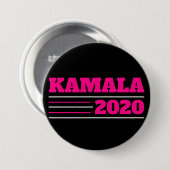 カマラ2020ピンクと白 缶バッジ (正面&裏面)