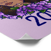 カマラ2020フローラパープルバイオレットアート ポスター (角)