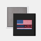 カマラ2024アメリカ国旗 マグネット (正面/裏面)