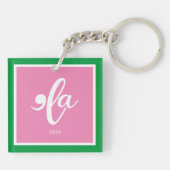 カマラ2024ピンクグリーン彼女の名前を言う キーホルダー (裏面)