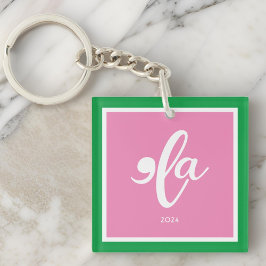 カマラ2024ピンクグリーン彼女の名前を言う キーホルダー