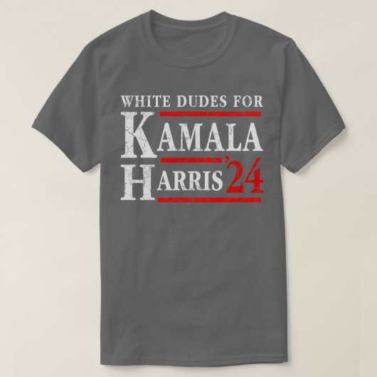 カマラ2024年選挙の白人公団 Tシャツ (デザイン正面)
