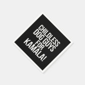 カマラ2024投票ハリスのための子供のない犬の男 スタンダードカクテルナプキン (角)