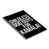 カマラ2024投票ハリスのための子供のない犬の男 ノートブック (右側)