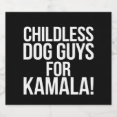 カマラ2024投票ハリスのための子供のない犬の男 ビールラベル (シングルラベル)