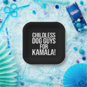 カマラ2024投票ハリスのための子供のない犬の男 ペーパープレート (パーティー)