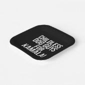 カマラ2024投票ハリスのための子供のない犬の男 ペーパープレート (傾斜あり)