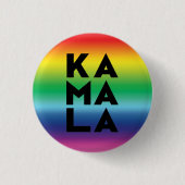 カマラ3音節レインボー勾配lgbtqプライド 缶バッジ (正面)