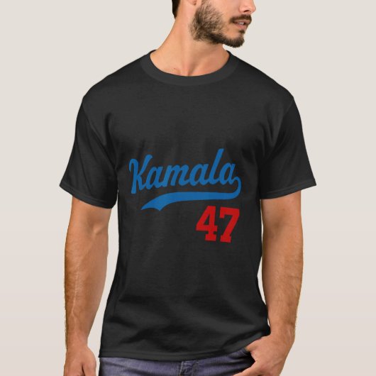 カマラ47野球スタイルカマラハリス2024プレシッド Tシャツ (正面)
