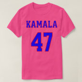 カマラ47青と赤 Tシャツ (デザイン正面)