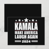 カマラ+アメリカを笑顔にさせる+アメリカ国旗+2024 ポストカード (正面/裏面)