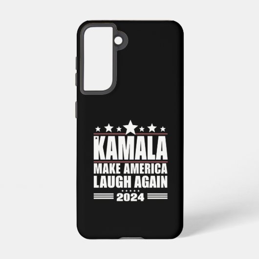 カマラ+アメリカを笑顔にさせる+アメリカ国旗 2024 SAMSUNG GALAXYケース (裏面)