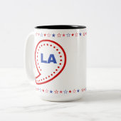 カマラ、カンマ・ラ、2024愛国心 ツートーンマグカップ (正面左)