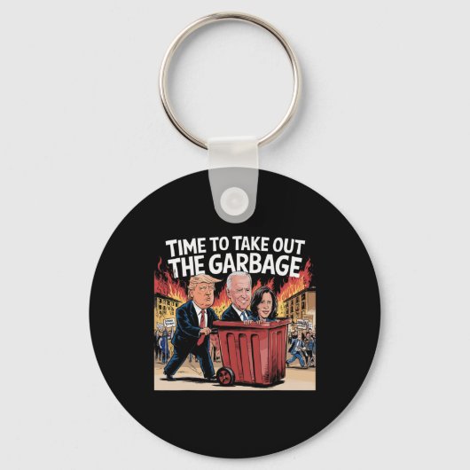 カマラ・トランプ支持者ゴミ箱掃除の日 キーホルダー (正面)