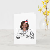 カマラ・ハリスからお誕生日のメッセージ カード (黄色い花)