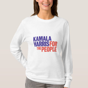 カマラ·ハリスが人の長袖Tシャツに Tシャツ