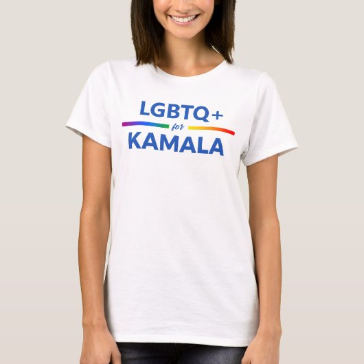 カマラ・ハリスを応援するLGBTQ Tシャツ (正面)