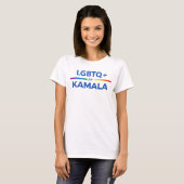 カマラ・ハリスを応援するLGBTQ Tシャツ (正面フル)