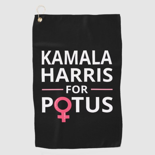 カマラ・ハリスをPOTUSに ゴルフタオル (正面)